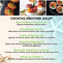 Boîte cocktail dînatoire juillet