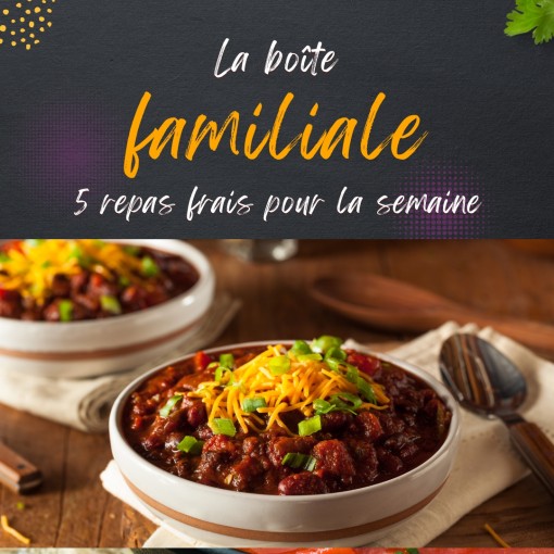 a. boîte familiale - 5 repas frais pour la semaine (26 au 30 août)