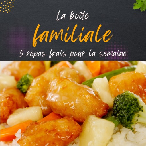 a. Boîte familiale - 5 repas frais pour la semaine (7 au 12 juillet)
