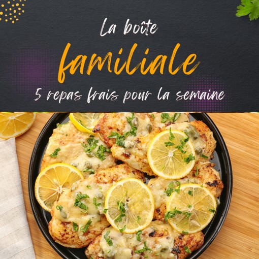 A. Boite familiale- 5 repas frais pour la semaine (9 au 14 juin)