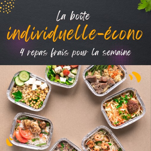 a. Boîte individuelle-écono - 5 repas frais pour la semaine (2 au 6 dec)