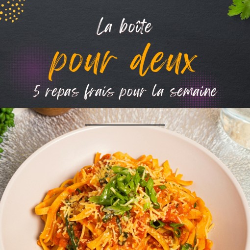 a. Boîte pour deux - 5 repas frais pour la semaine (12 au 17 mai)