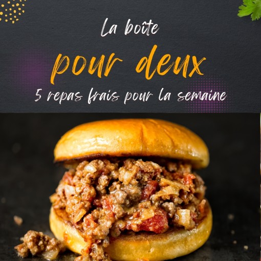 a. Boîte pour deux - 5 repas frais pour la semaine (25 au 30 août)