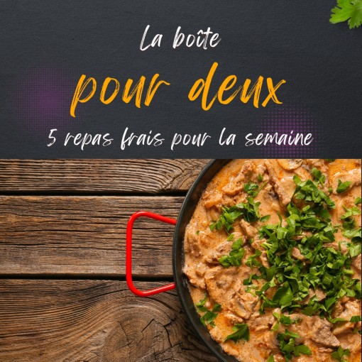 a. Boîte pour deux - 5 repas frais pour la semaine (7 au 12 juillet)