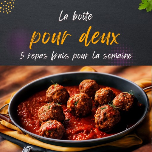 a. Boîte pour deux - 5 repas frais pour la semaine (9 au 14 juin)