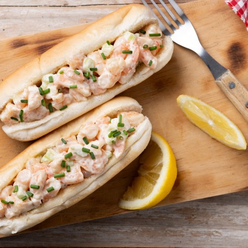 a3. menu de semaine - guédille aux crevettes et goberge, salade de chou