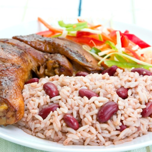 a2. menu de semaine - Haut de cuisse de poulet jerk et riz collé
