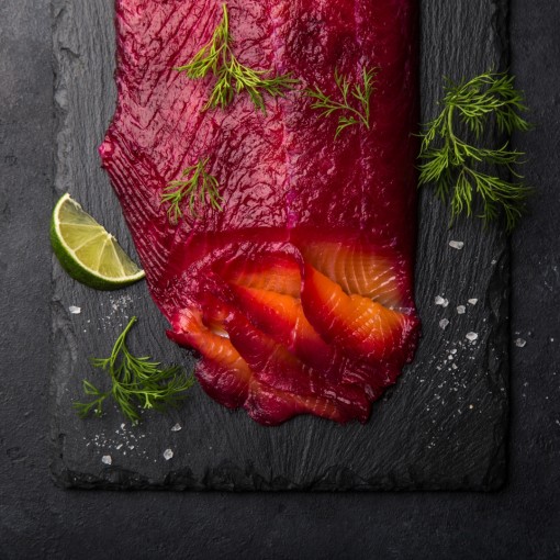 b. Bouchée nouveauté - Planche gravlax de saumon