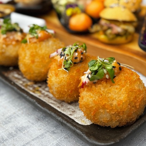 b. bouchée: Temari teriyaki